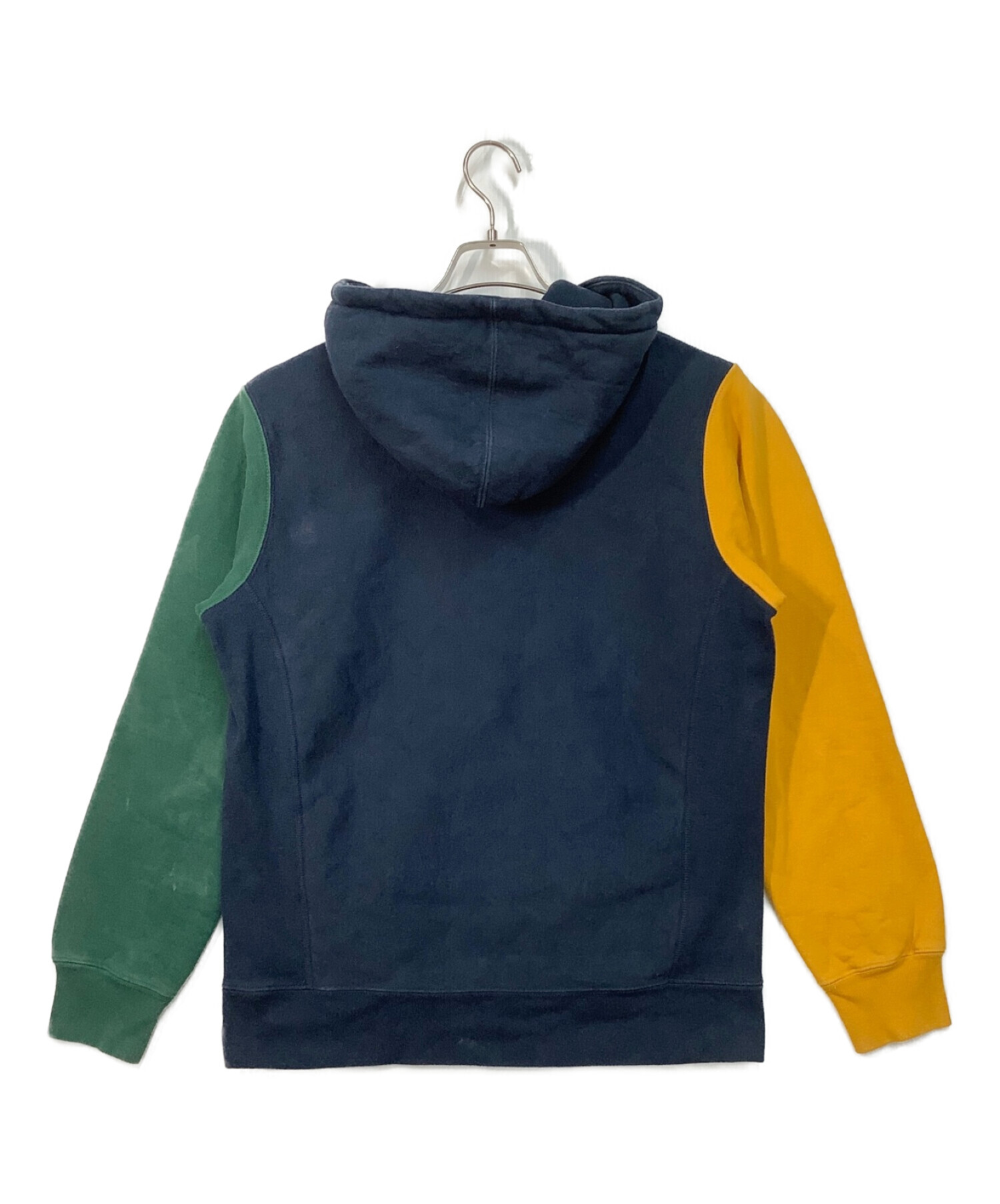 SUPREME (シュプリーム) Color Blocked Arc Logo Hooded Sweatshirt ネイビー サイズ:Mサイズ