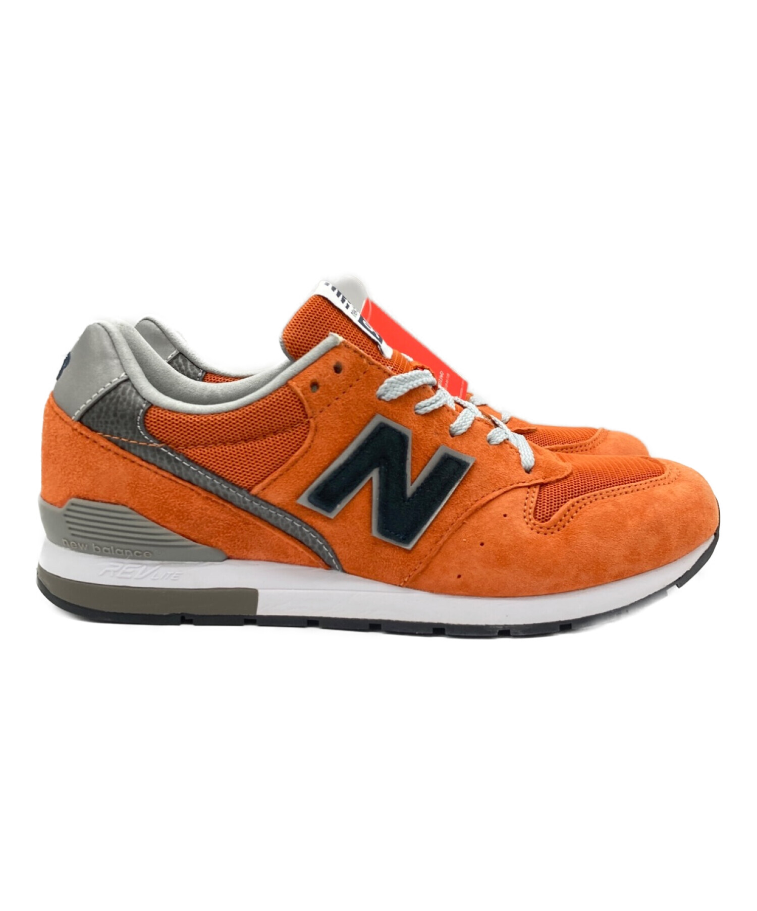 NEW BALANCE (ニューバランス) スニーカー オレンジ×ネイビー サイズ:25.5cm 未使用品