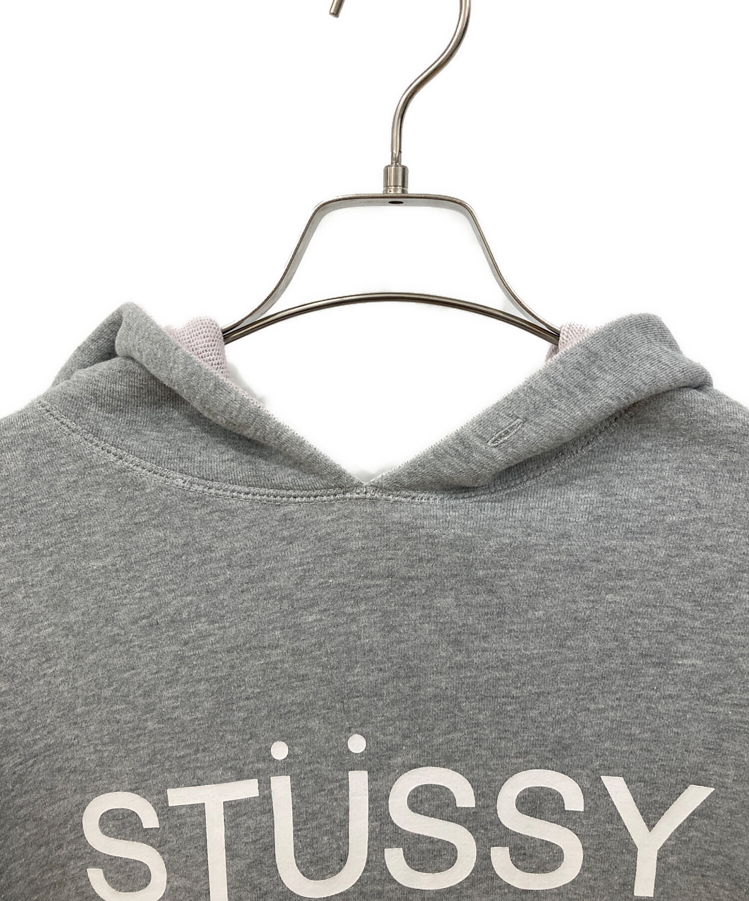 中古・古着通販】stussy (ステューシー) プルオーバーパーカー グレー×ホワイト サイズ:S｜ブランド・古着通販 トレファク公式【TREFAC  FASHION】スマホサイト