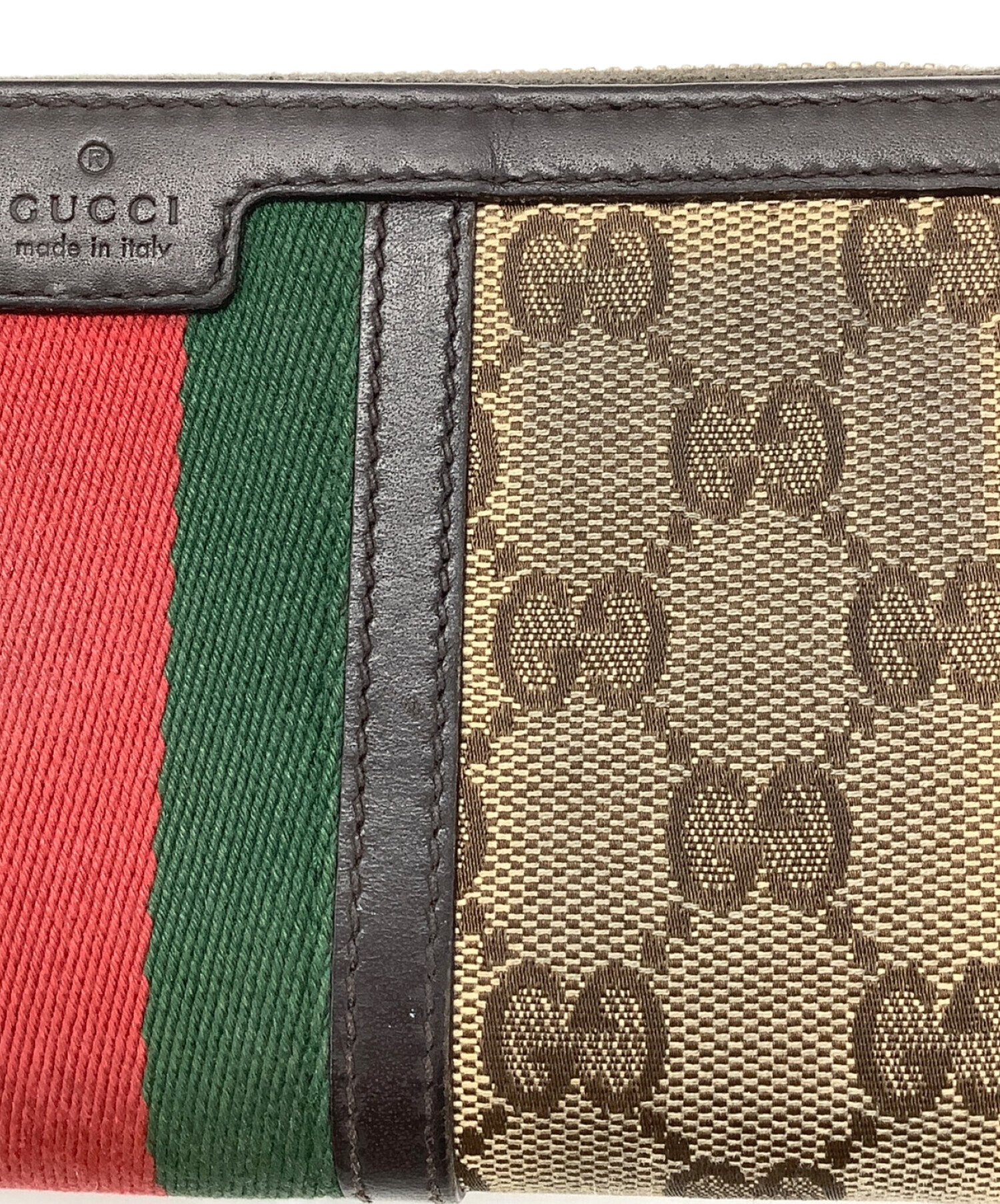 中古・古着通販】GUCCI (グッチ) ラウンドファスナー長財布 ベージュ×ブラウン｜ブランド・古着通販 トレファク公式【TREFAC  FASHION】スマホサイト