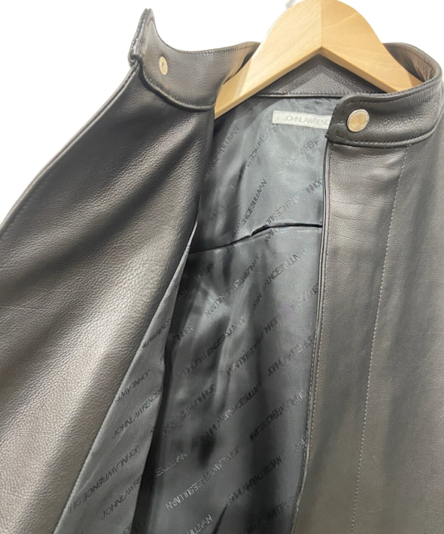 JOHN LAWRENCE SULLIVAN (ジョンローレンスサリバン) LEATHER RIDERS JACKET ブラック サイズ:44