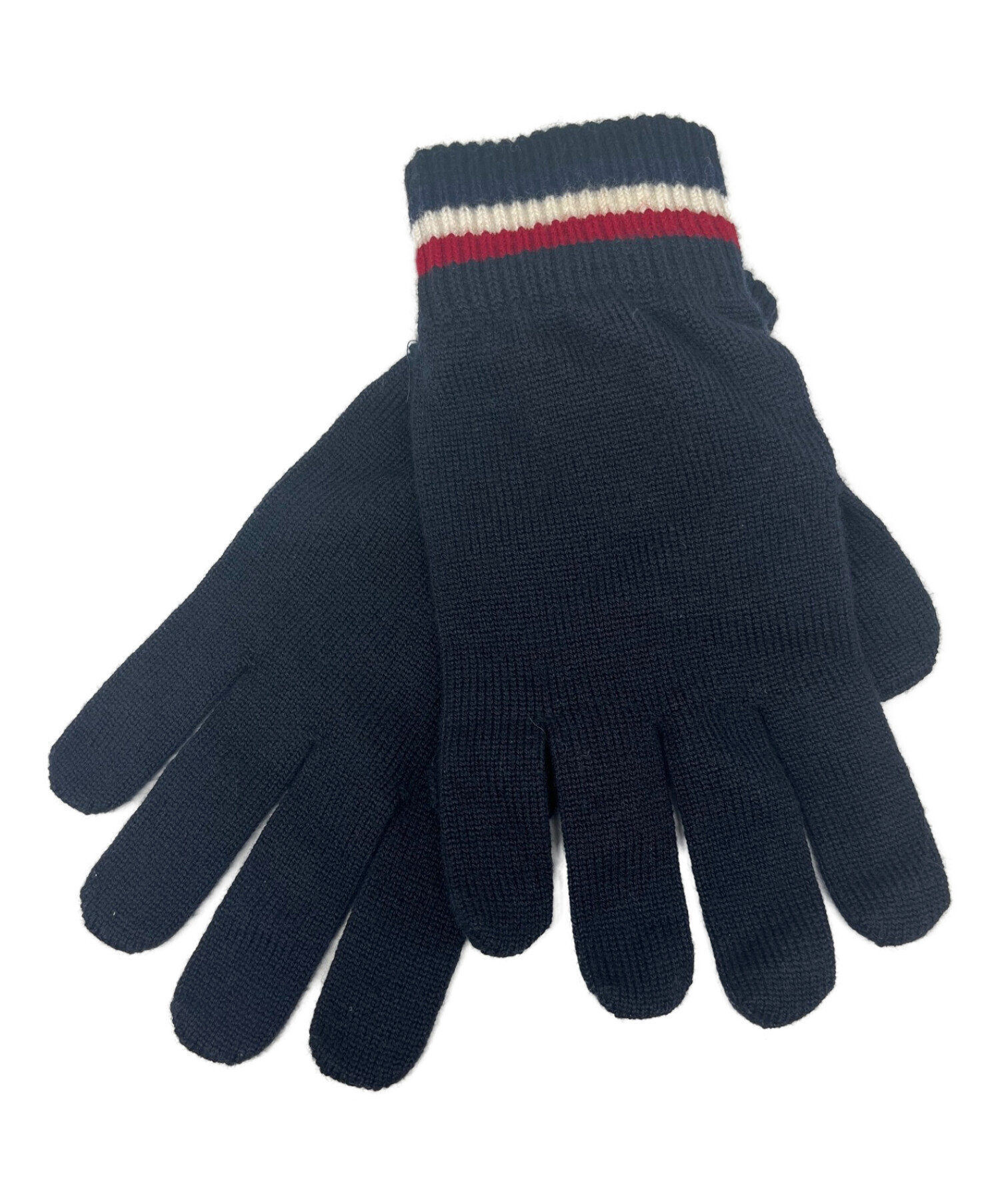 MONCLER (モンクレール) ロゴワッペン手袋 サイズ:L 未使用品