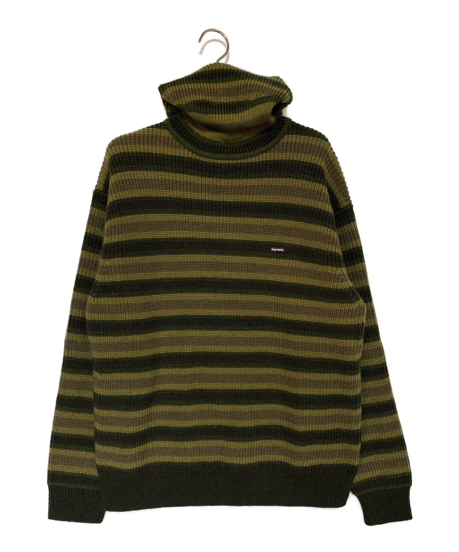 SUPREME (シュプリーム) Small Box Balaclava/Turtleneck Sweater グリーン サイズ:L