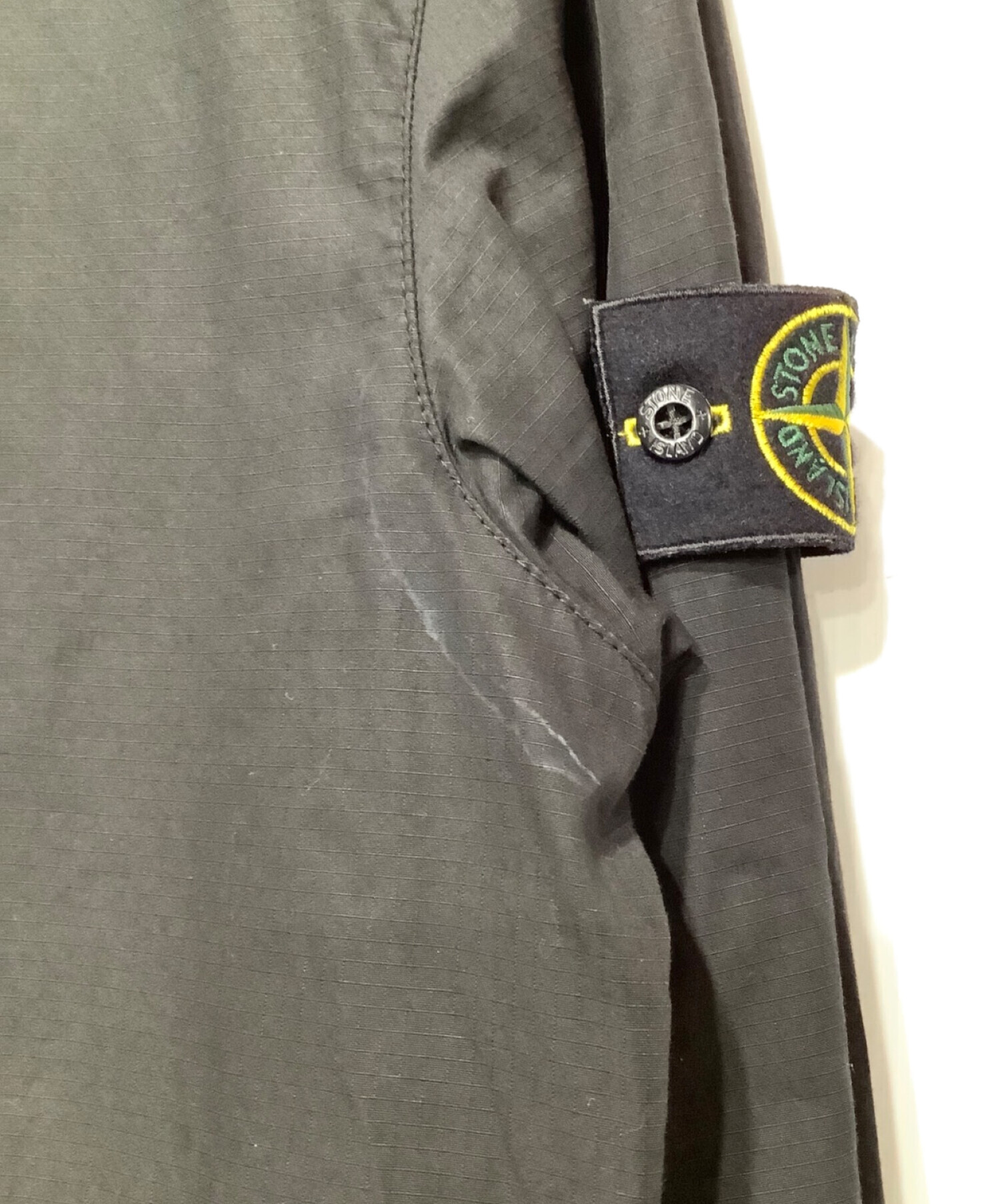 STONE ISLAND (ストーンアイランド) 製品染めオーバーシャツブルゾン ブラック サイズ:Sサイズ