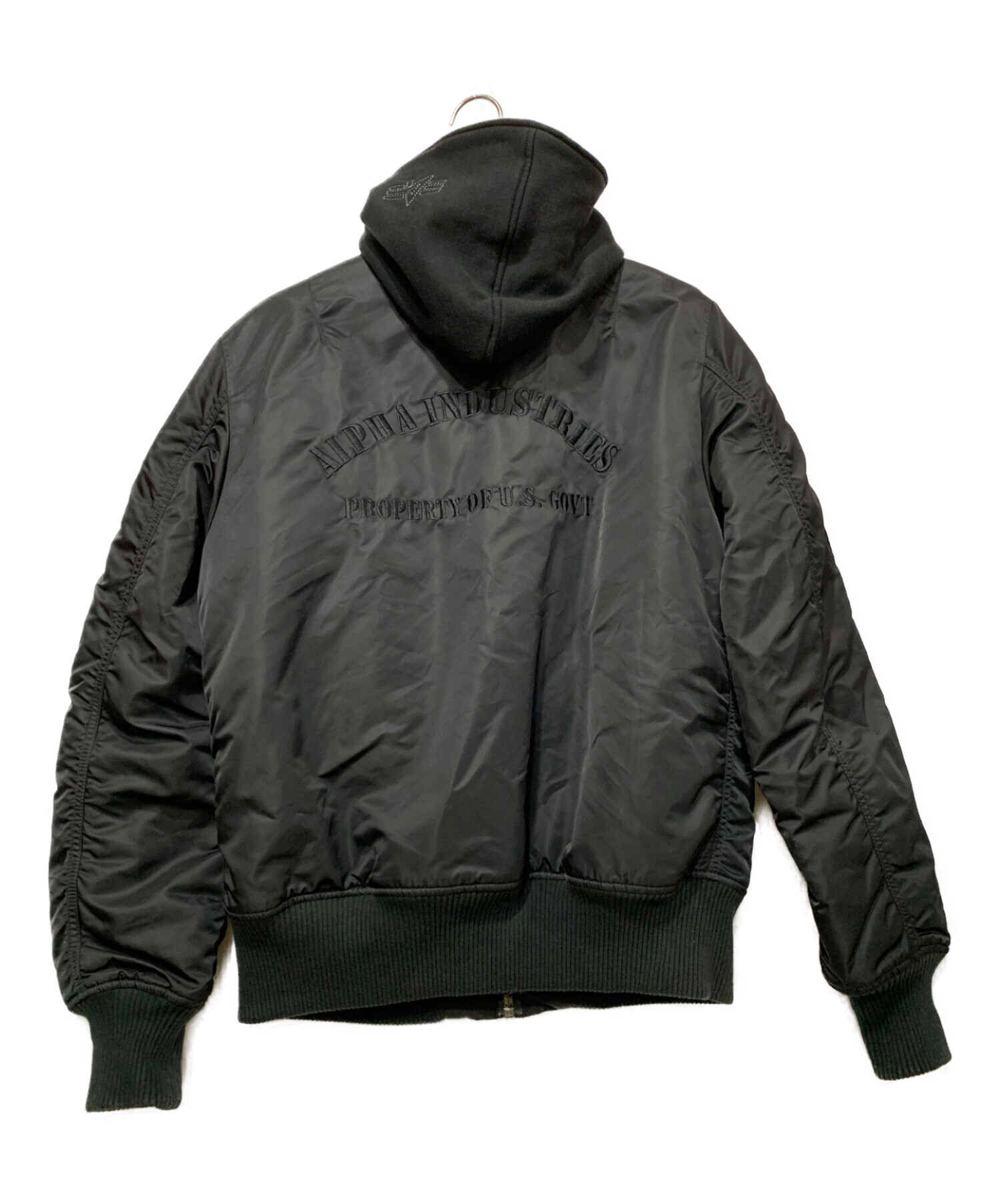 ALPHA INDUSTRIES (アルファインダストリーズ) フライトジャケット ブラック サイズ:XLサイズ