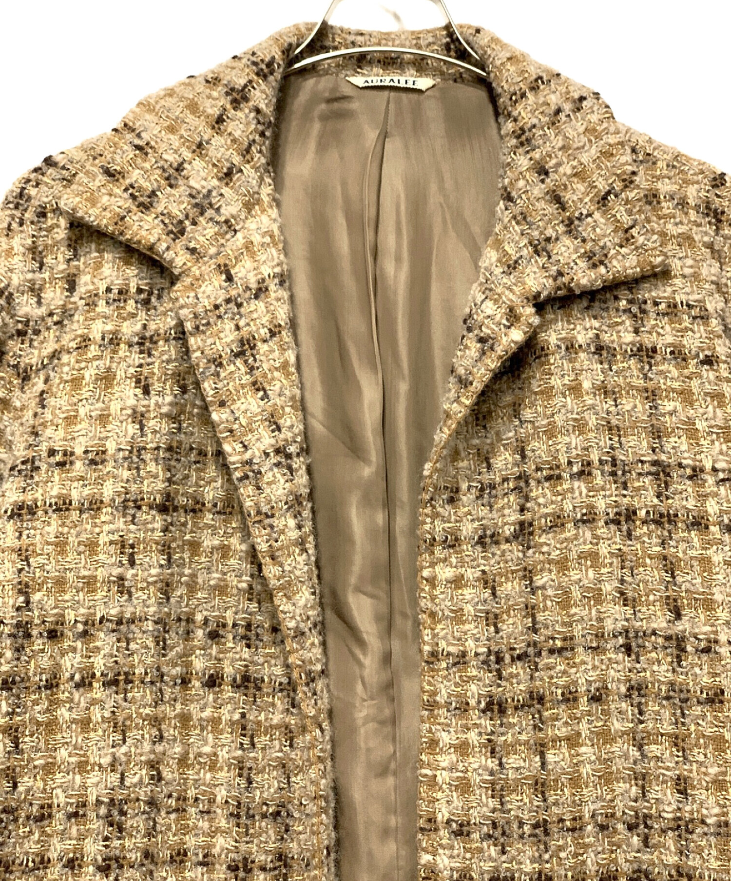 中古・古着通販】AURALEE (オーラリー) HOMESPUN TWEED SHIRTS BLOUSON ブラウン  サイズ:03サイズ｜ブランド・古着通販 トレファク公式【TREFAC FASHION】スマホサイト