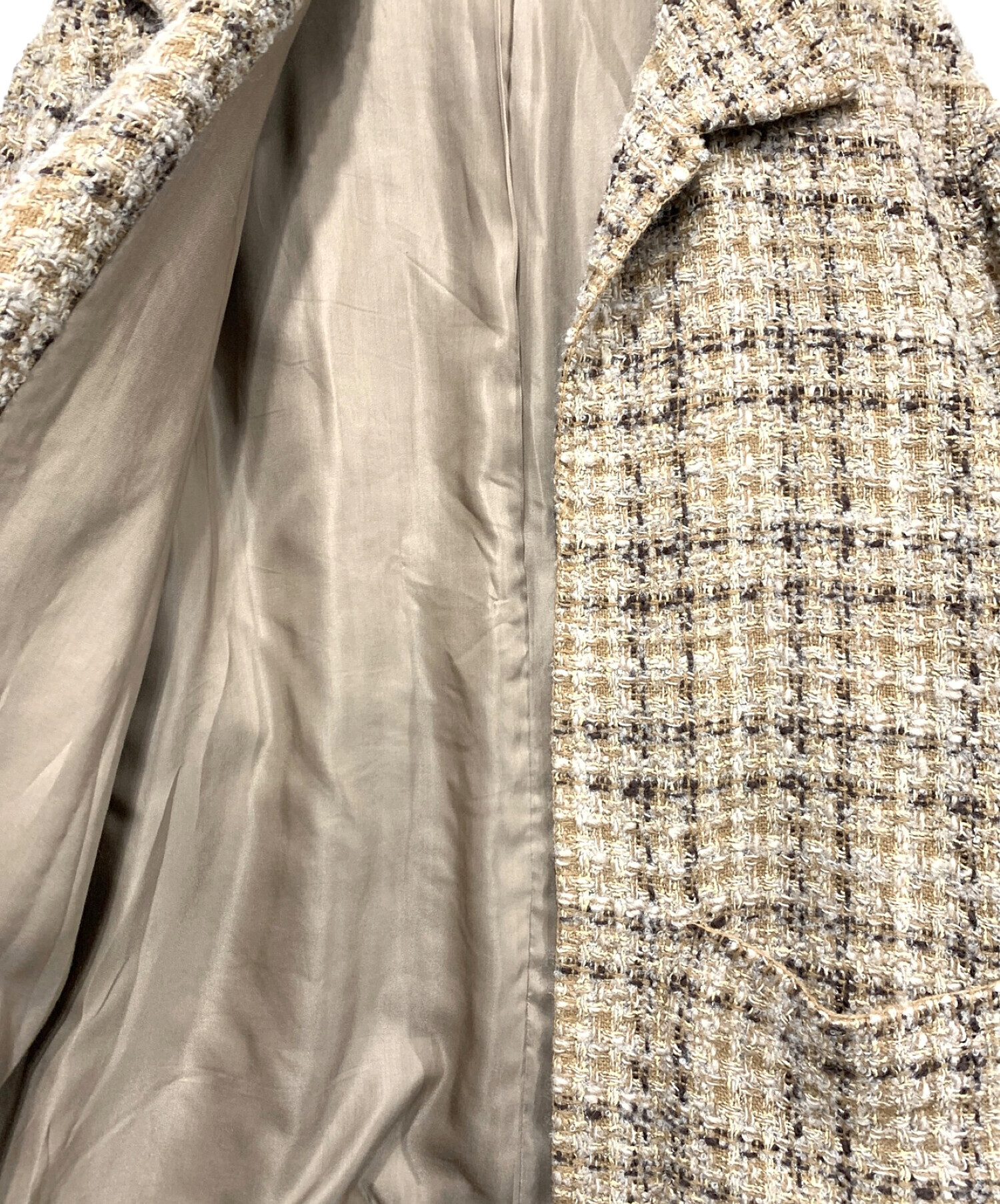 中古・古着通販】AURALEE (オーラリー) HOMESPUN TWEED SHIRTS BLOUSON ブラウン  サイズ:03サイズ｜ブランド・古着通販 トレファク公式【TREFAC FASHION】スマホサイト