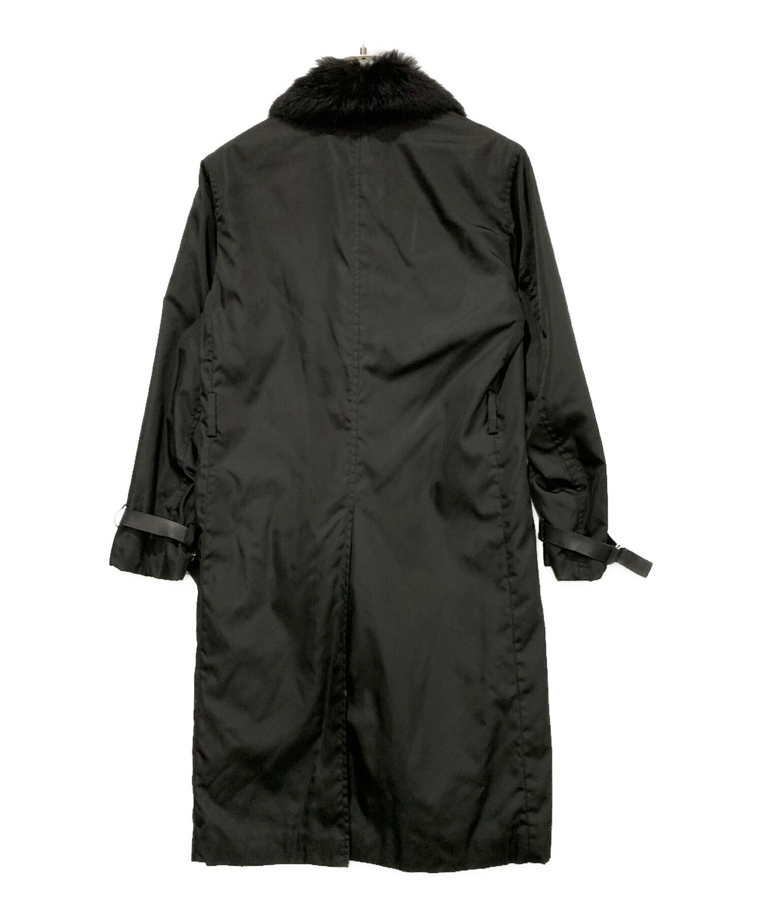 PRADA (プラダ) ファーコート ブラック サイズ:42サイズ