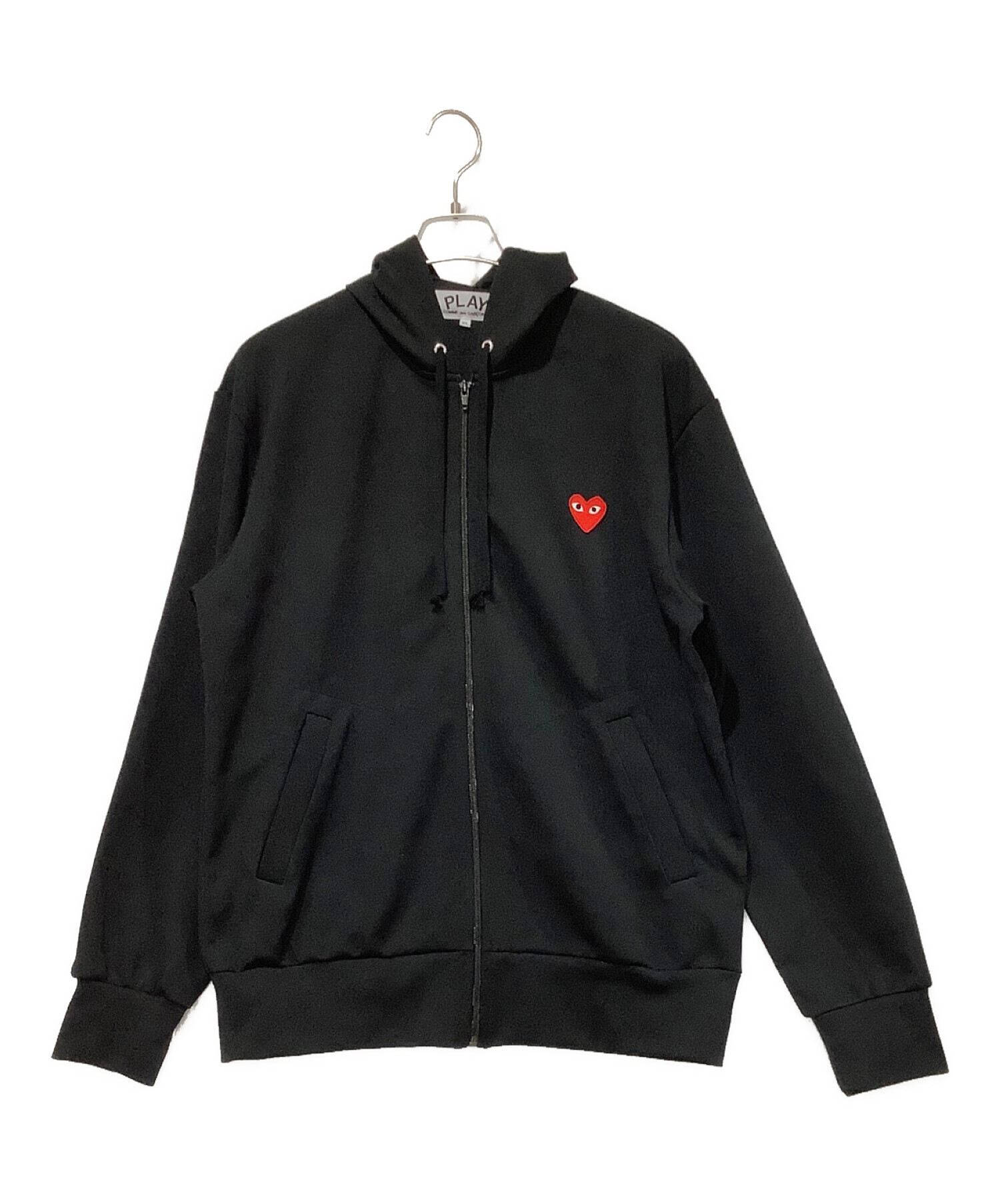 PLAY COMME des GARCONS (プレイ コムデギャルソン) ジップパーカー ブラック サイズ:XLサイズ