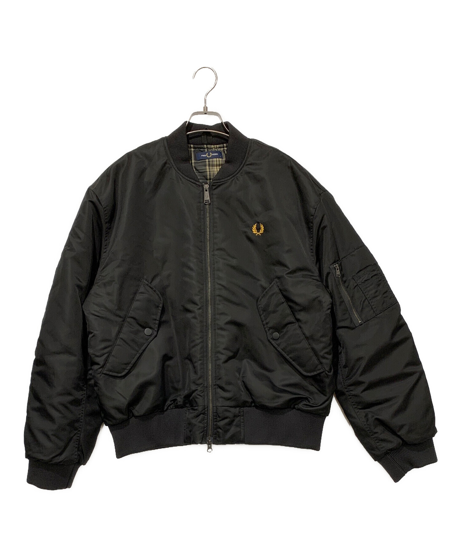 FRED PERRY (フレッドペリー) MA-1ジャケット ブラック サイズ:SIZE L