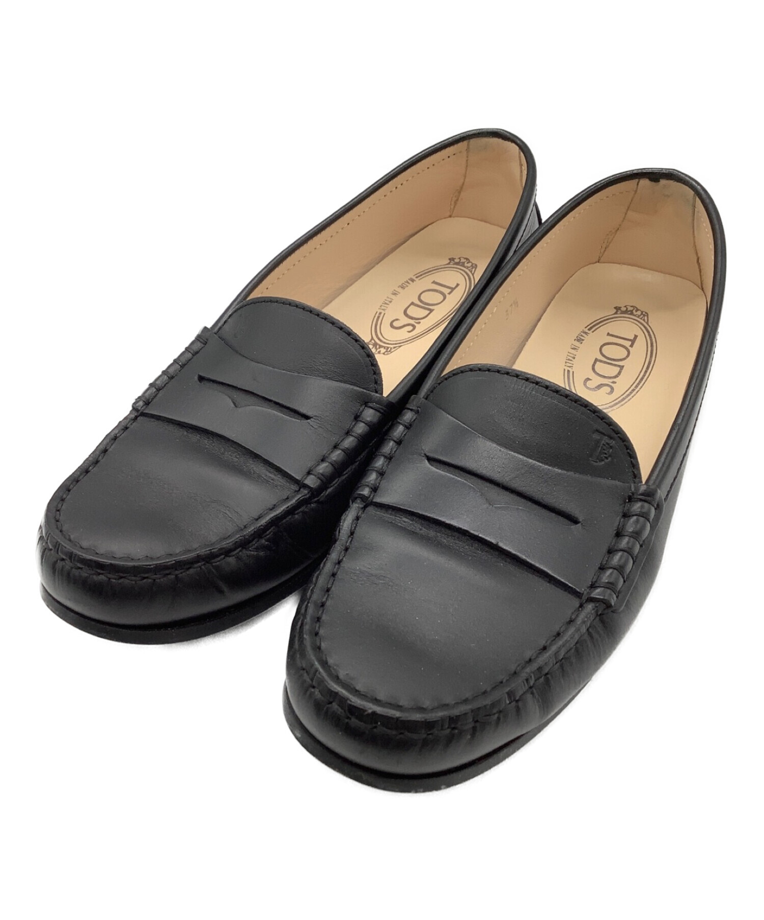 TOD'S (トッズ) ドライビングシューズ ブラック サイズ:SIZE 37 1/2