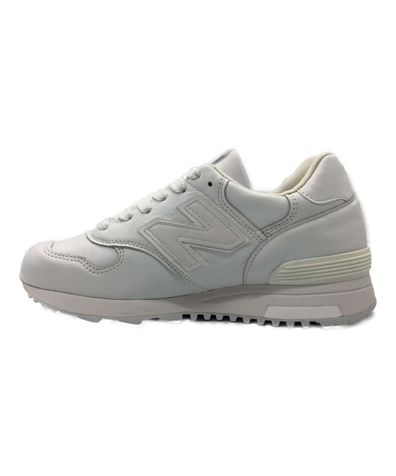 NEW BALANCE (ニューバランス) レザースニーカー ホワイト サイズ:SIZE 24.5cm