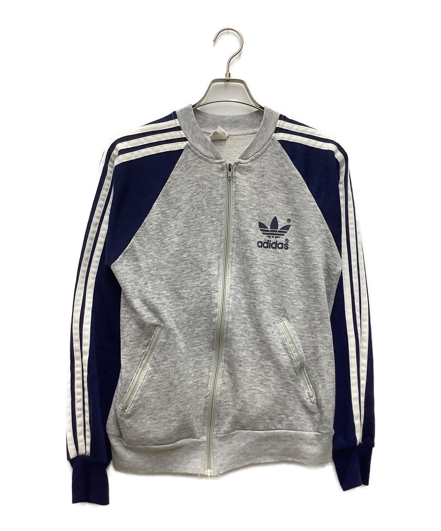 adidas (アディダス) ジャケット 80S~/USA製/VINTAGE/古着 ネイビー×グレー サイズ:M