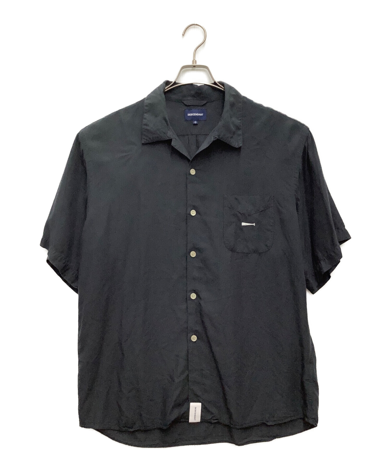 DESCENDANT (ディセンダント) オープンカラー半袖シャツ ネイビー サイズ:M
