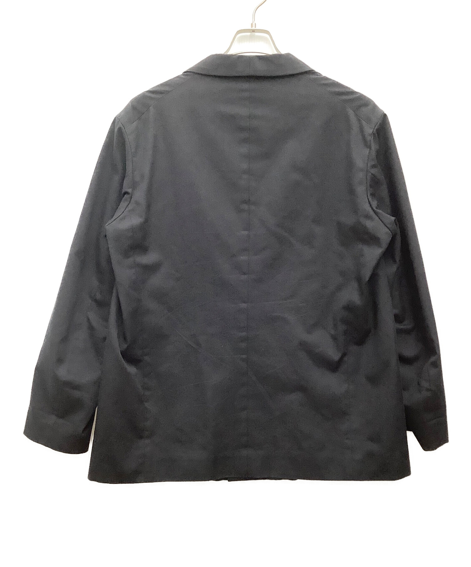 AURALEE (オーラリー) 21AW　SUPER FINE WOOL COTTON TWILL SHAWL COLLAR JACKET ブラック  サイズ:4