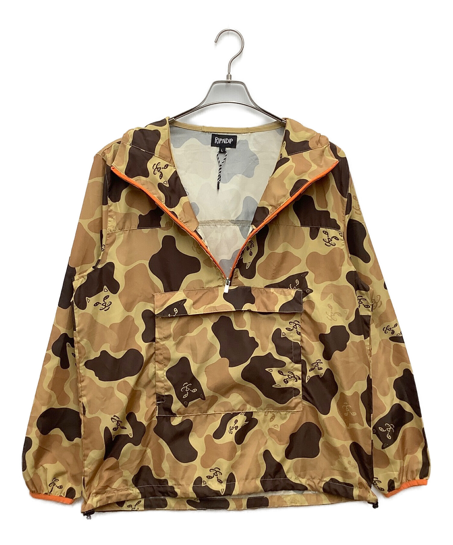 RIPNDIP (リップンディップ) NERMCAMO PACKABLE ANORAK-DESERT NEAM CAMO マルチカラー サイズ:L