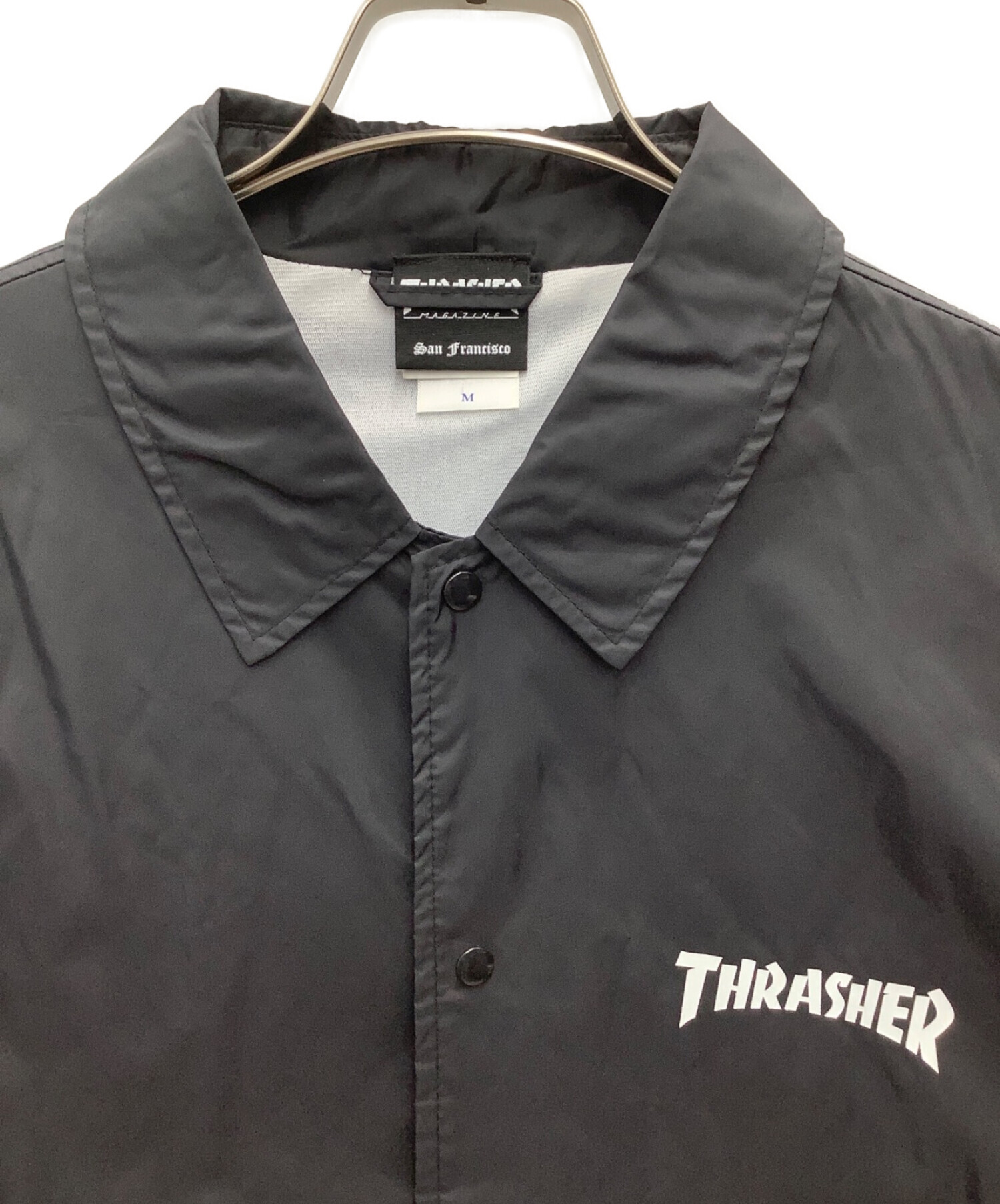 THRASHER (スラッシャー) コーチジャケット ブラック サイズ:M