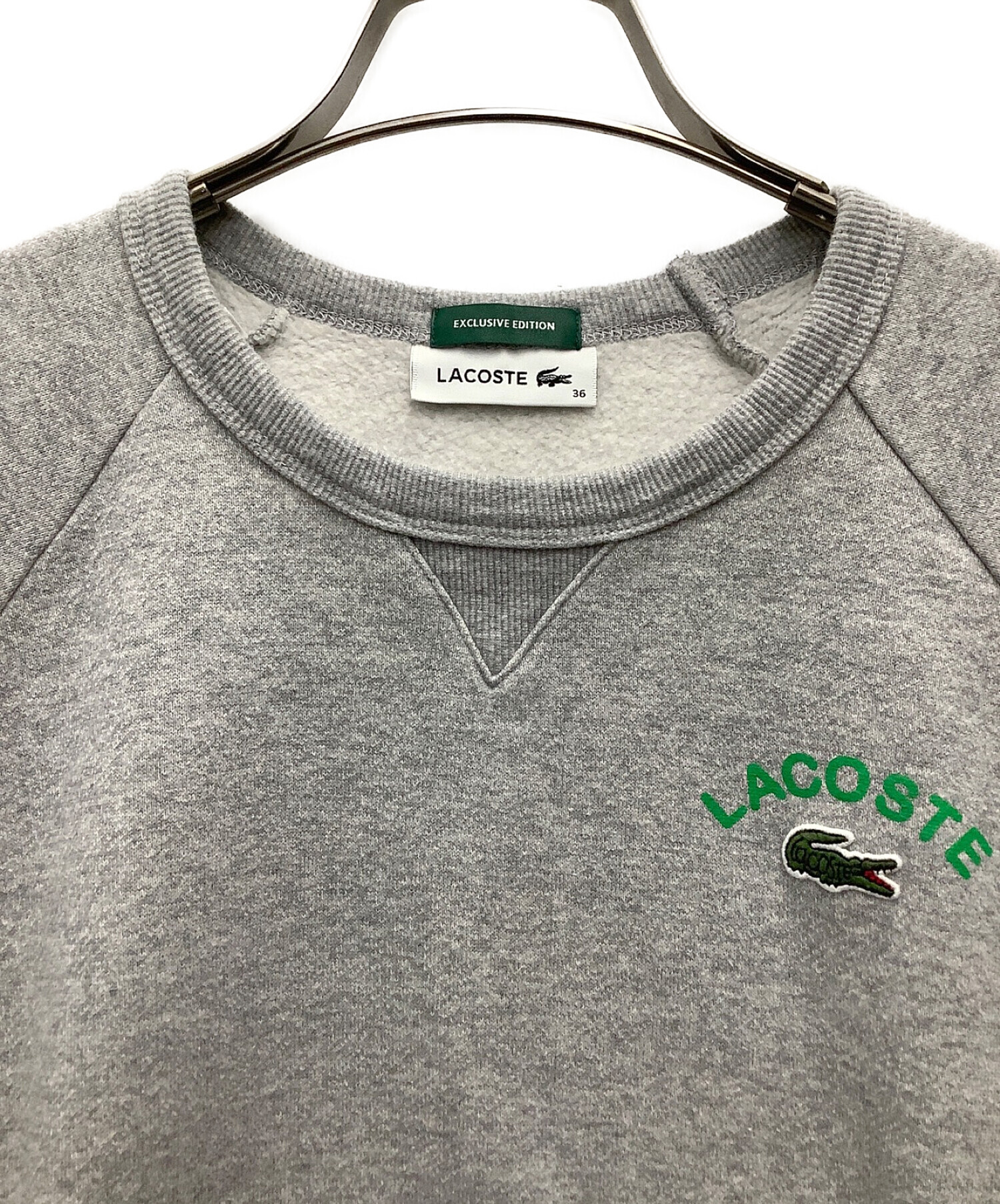 LACOSTE (ラコステ) 裏起毛スウェット グレー サイズ:SIZE 36