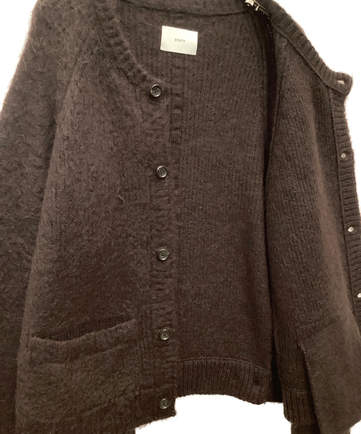 中古・古着通販】stein (シュタイン) KID MOHAIR CARDIGAN ダークブラウン サイズ:S｜ブランド・古着通販  トレファク公式【TREFAC FASHION】スマホサイト