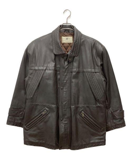 【中古・古着通販】PIERRE BALMAIN (ピエール バルマン) レザーコート 古着 ダークブラウン サイズ:LL｜ブランド・古着通販  トレファク公式【TREFAC FASHION】スマホサイト