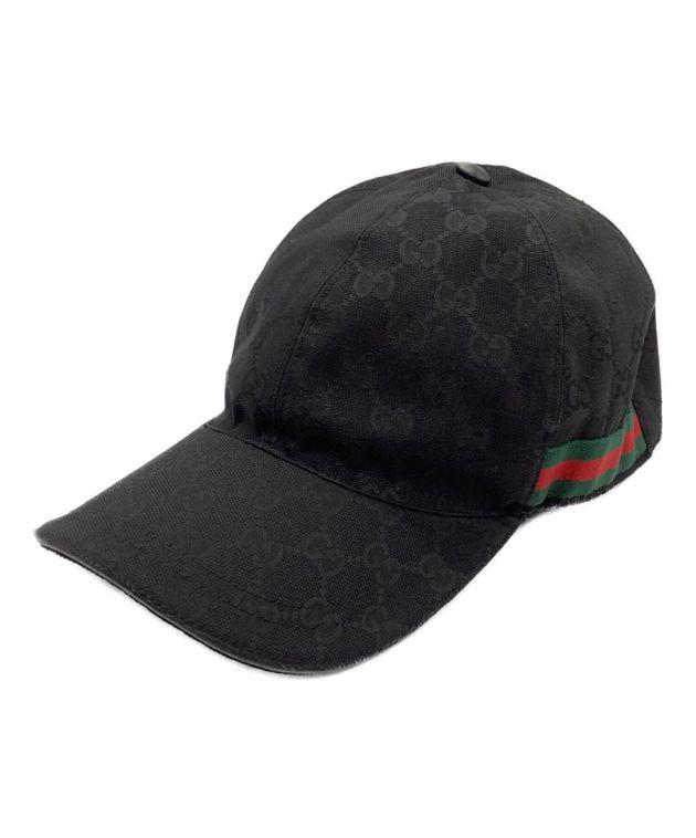 中古・古着通販】GUCCI (グッチ) GGキャンバス ベースボールキャップ ブラック サイズ:SIZE L｜ブランド・古着通販  トレファク公式【TREFAC FASHION】スマホサイト