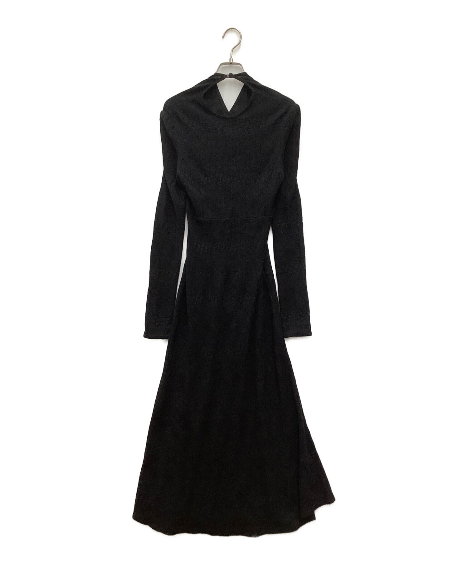 Mame Kurogouchi (マメクロゴウチ) 22SS　Geometric Pattern Jacquard Jersey Dress ブラック  サイズ:SIZE 1(S)