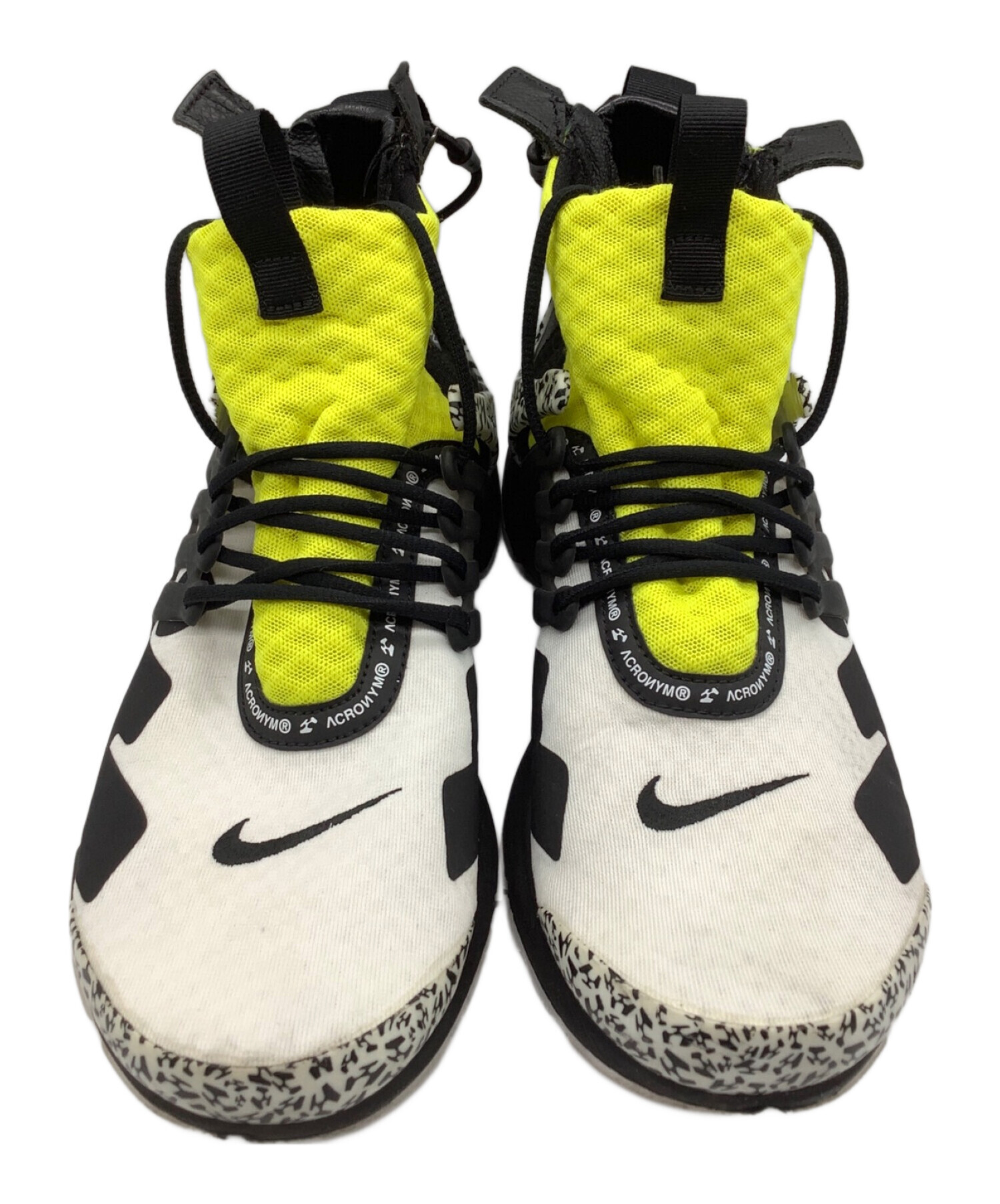 NIKE (ナイキ) ACRONYM (アクロニウム) スニーカー AIR PRESTO MID ブラック×イエロー サイズ:SIZE 27cm