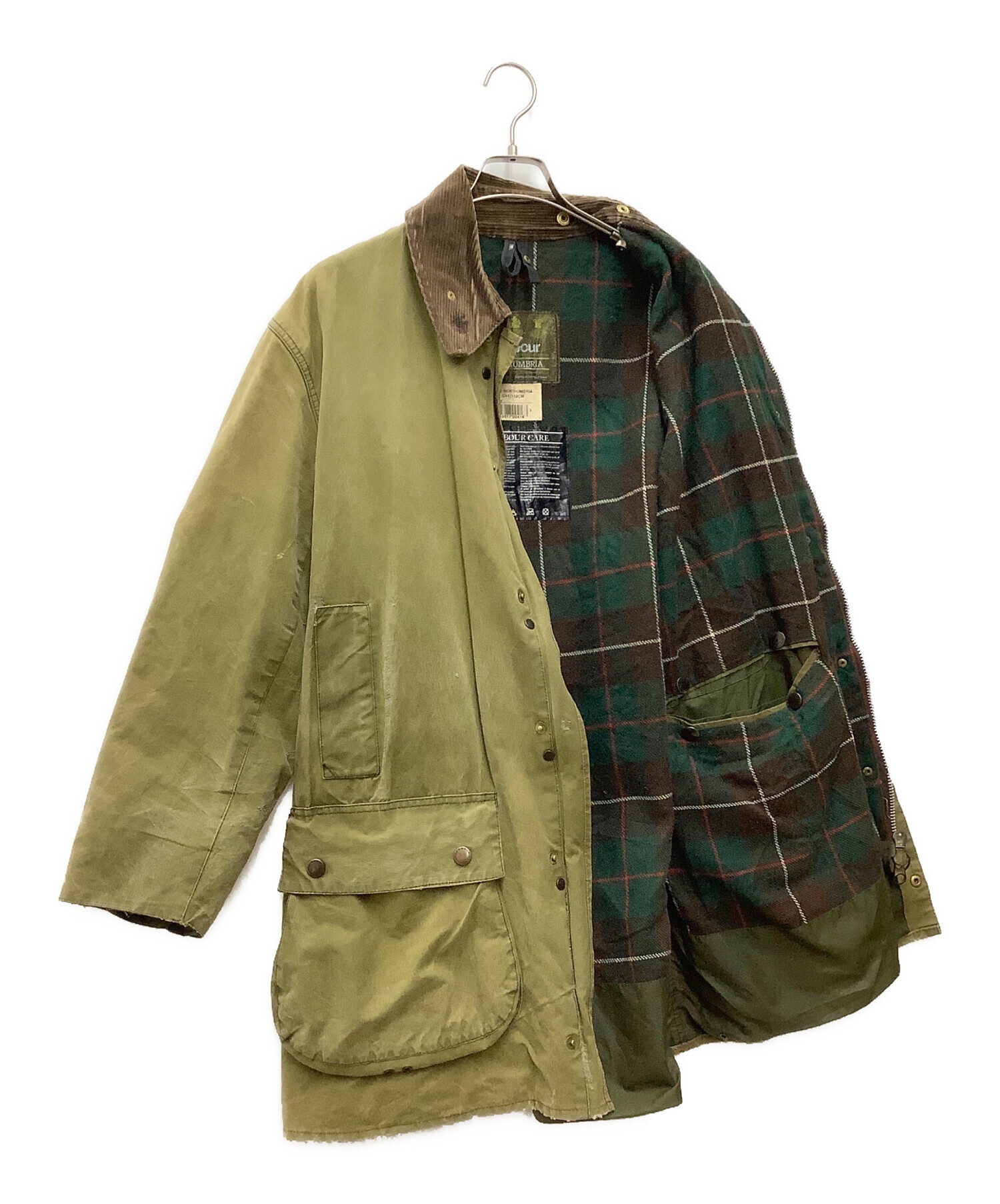 中古・古着通販】Barbour (バブアー) オイルドジャケット/Northumbria グリーン サイズ:SIZE L (44)｜ブランド・古着通販  トレファク公式【TREFAC FASHION】スマホサイト