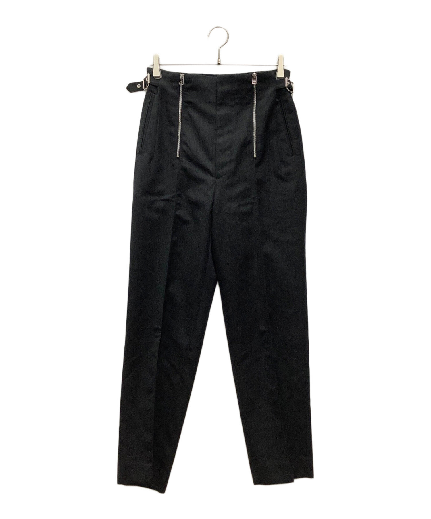 JOHN LAWRENCE SULLIVAN (ジョンローレンスサリバン) パンツ 22ss Wool tapered zip trousers  グレー サイズ:SIZE 46