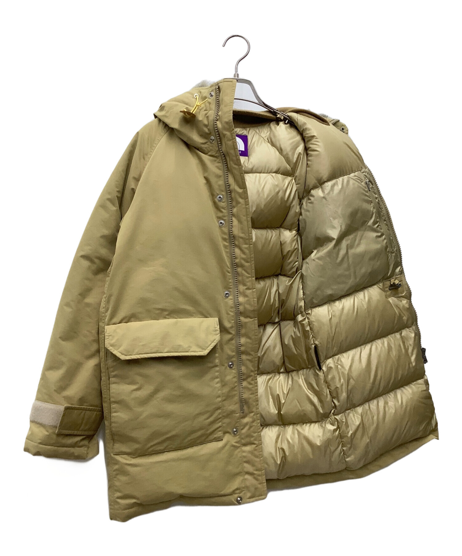 THE NORTHFACE PURPLELABEL (ザ・ノースフェイス パープルレーベル) ダウンジャケット/BRUSHED/LONG SEROW  ベージュ サイズ:SIZE M