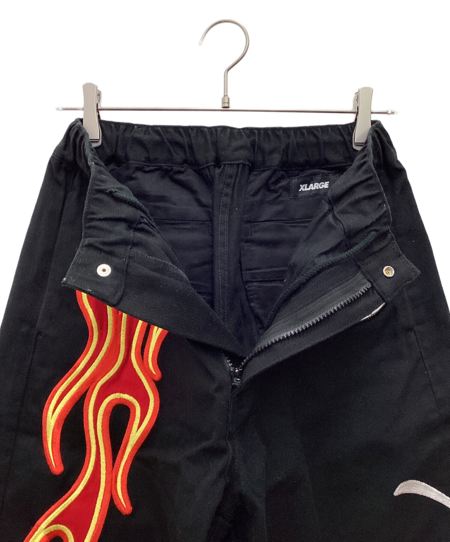 X-LARGE (エクストララージ) イージーパンツ RACING TEAM PANTS ブラック サイズ:SIZE M