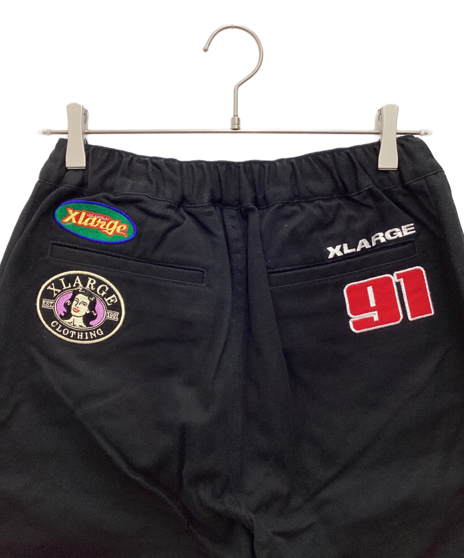 中古・古着通販】X-LARGE (エクストララージ) イージーパンツ RACING TEAM PANTS ブラック サイズ:SIZE  M｜ブランド・古着通販 トレファク公式【TREFAC FASHION】スマホサイト