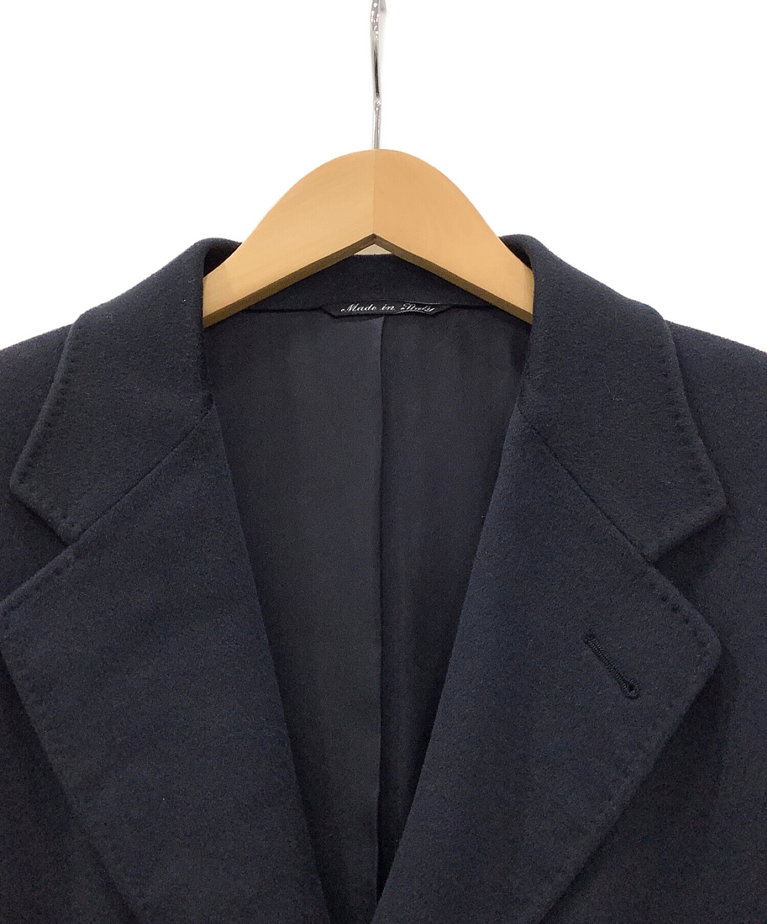 CANALI (カナーリ) CANALI カシミヤ混ウールロングコート ネイビー サイズ:Lサイズ