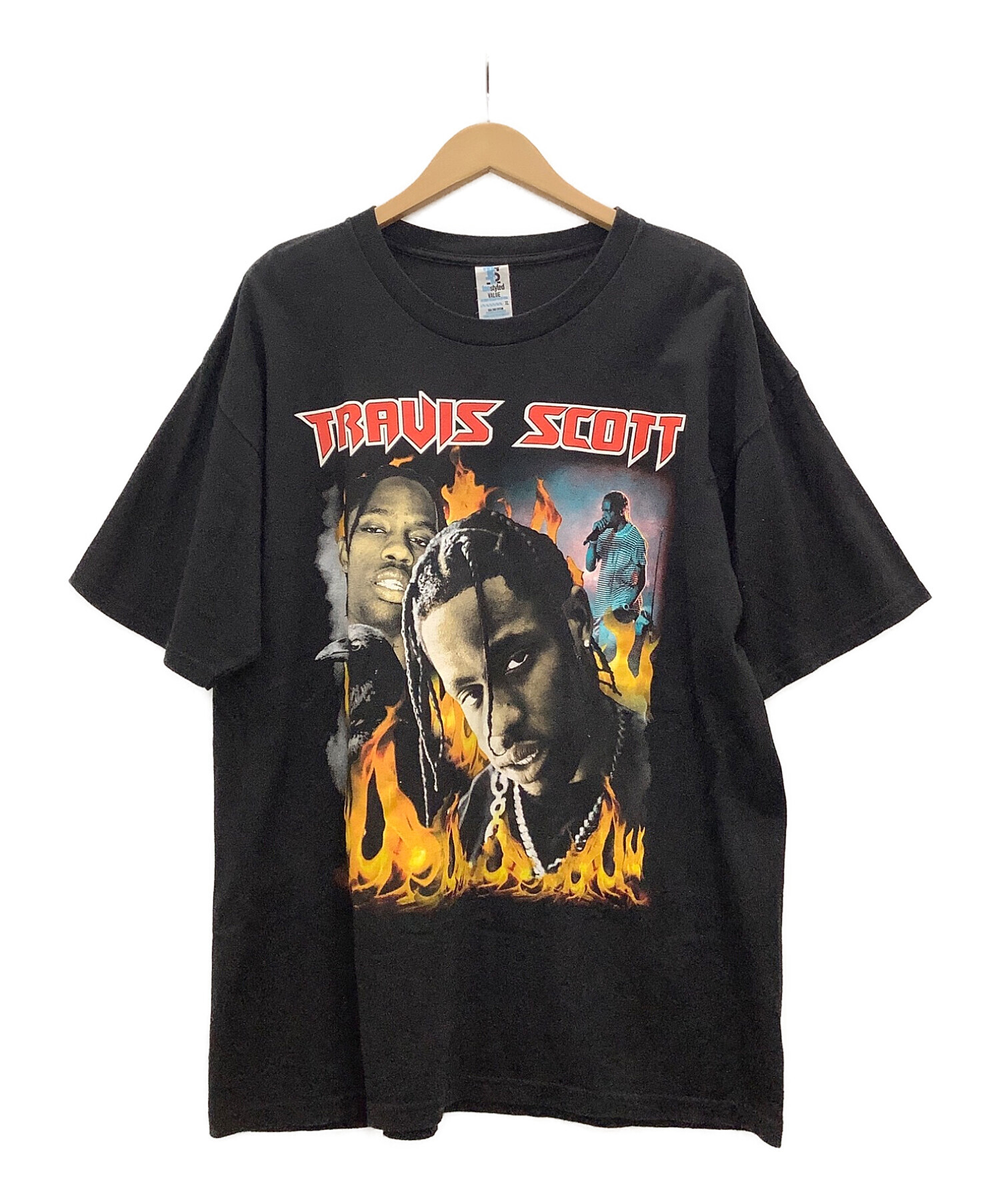 tee styled VALUE (ティースタイルバリュー) tee styled VALUE　半袖カットソー　travis scott ブラック  サイズ:XL