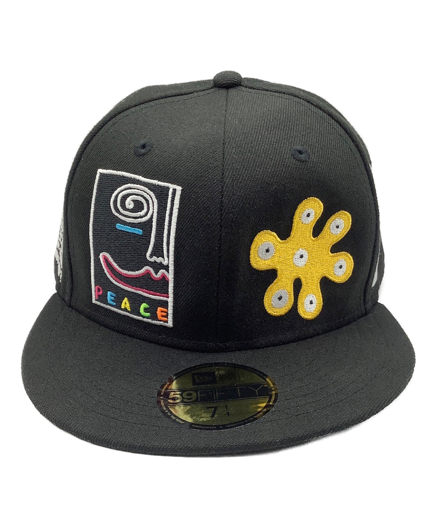 New Era (ニューエラ) 59FIFTY baanai × NEW ERA マルチ アート ブラック サイズ:7 1/4　57.7cm