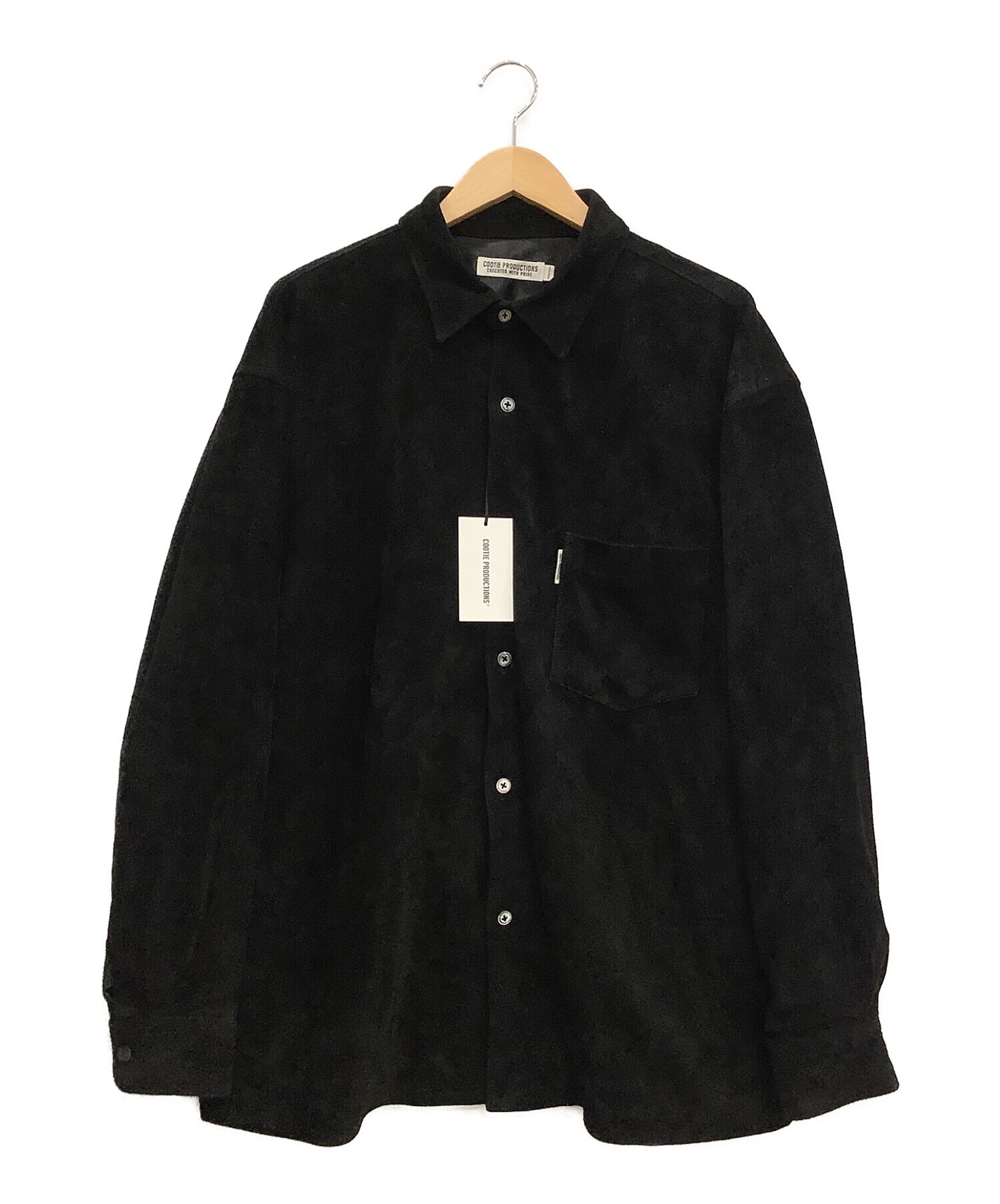 COOTIE PRODUCTIONS (クーティープロダクツ) ディアスウェードシャツ ブラック サイズ:M 未使用品