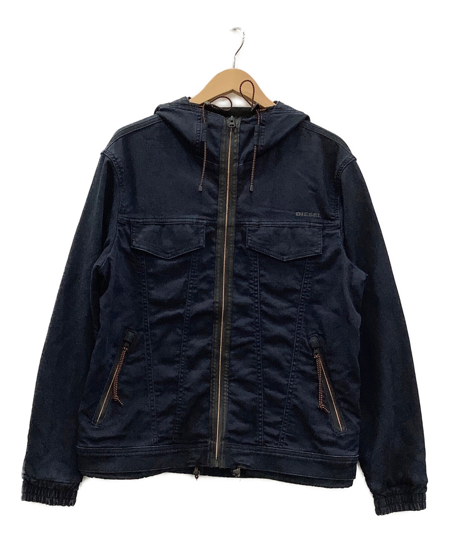 中古・古着通販】DIESEL (ディーゼル) フーデッドデニムジャケット