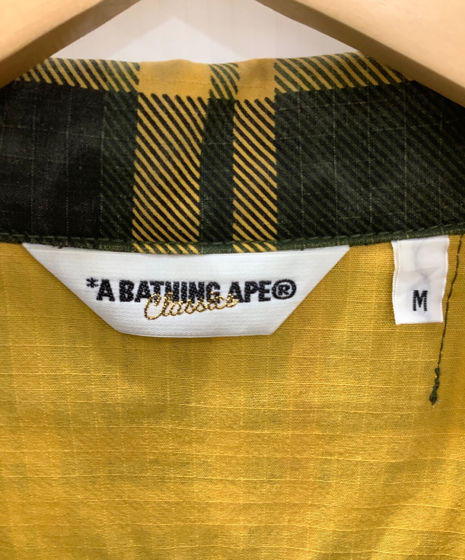 A BATHING APE (アベイシングエイプ) ミリタリージャケット イエロー サイズ:Mサイズ