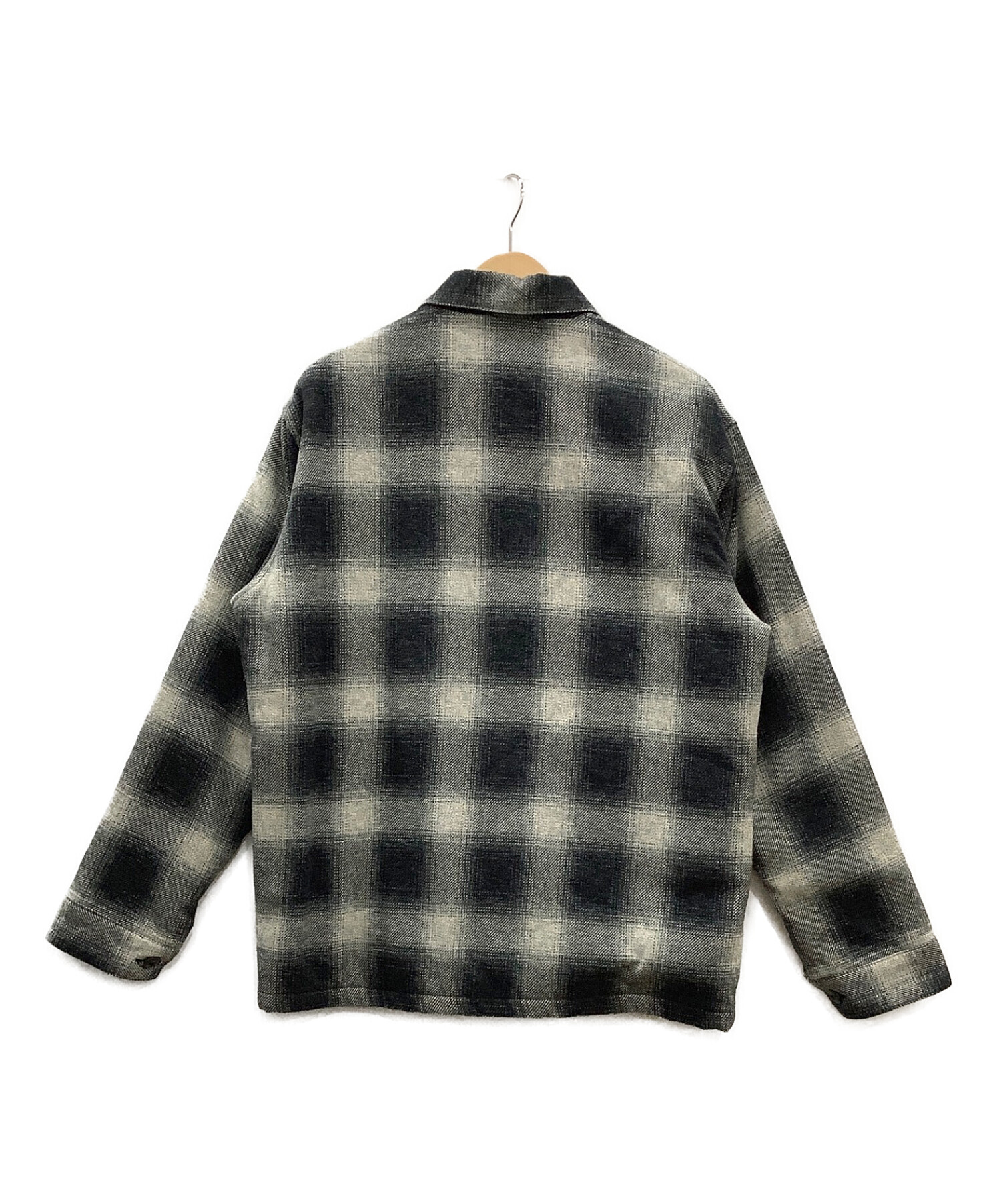 RHC Ron Herman◇Ombre Plaid CPO Shirt /ジャケット/S/コットン/BLK