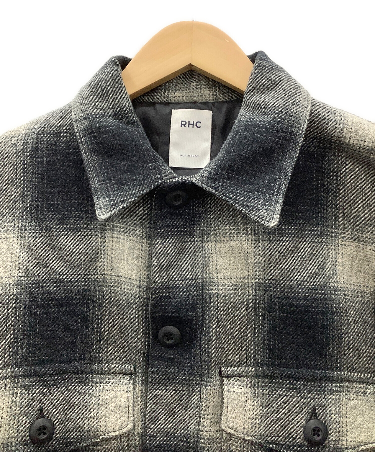 Ron Herman (ロンハーマン) Ombre Plaid CPO Shirt ブラック サイズ:S