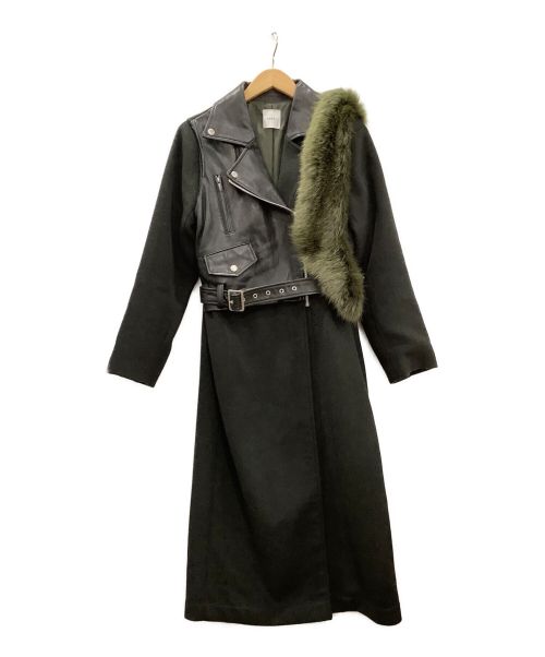 【中古・古着通販】Ameri (アメリ) RIDERS DOCKING LONG COAT グリーン サイズ:Free｜ブランド・古着通販  トレファク公式【TREFAC FASHION】スマホサイト