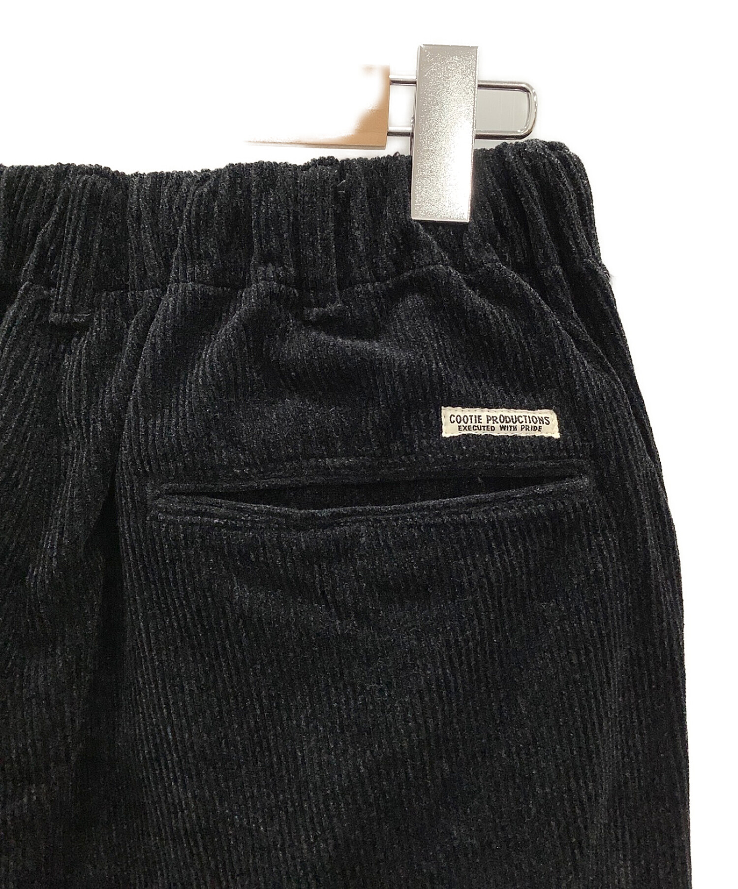 COOTIE PRODUCTIONS (クーティープロダクツ) COOTIE PRODUCTIONS　Twisted Heather Corduroy  2 Tuck Easy Pants ブラック サイズ:M