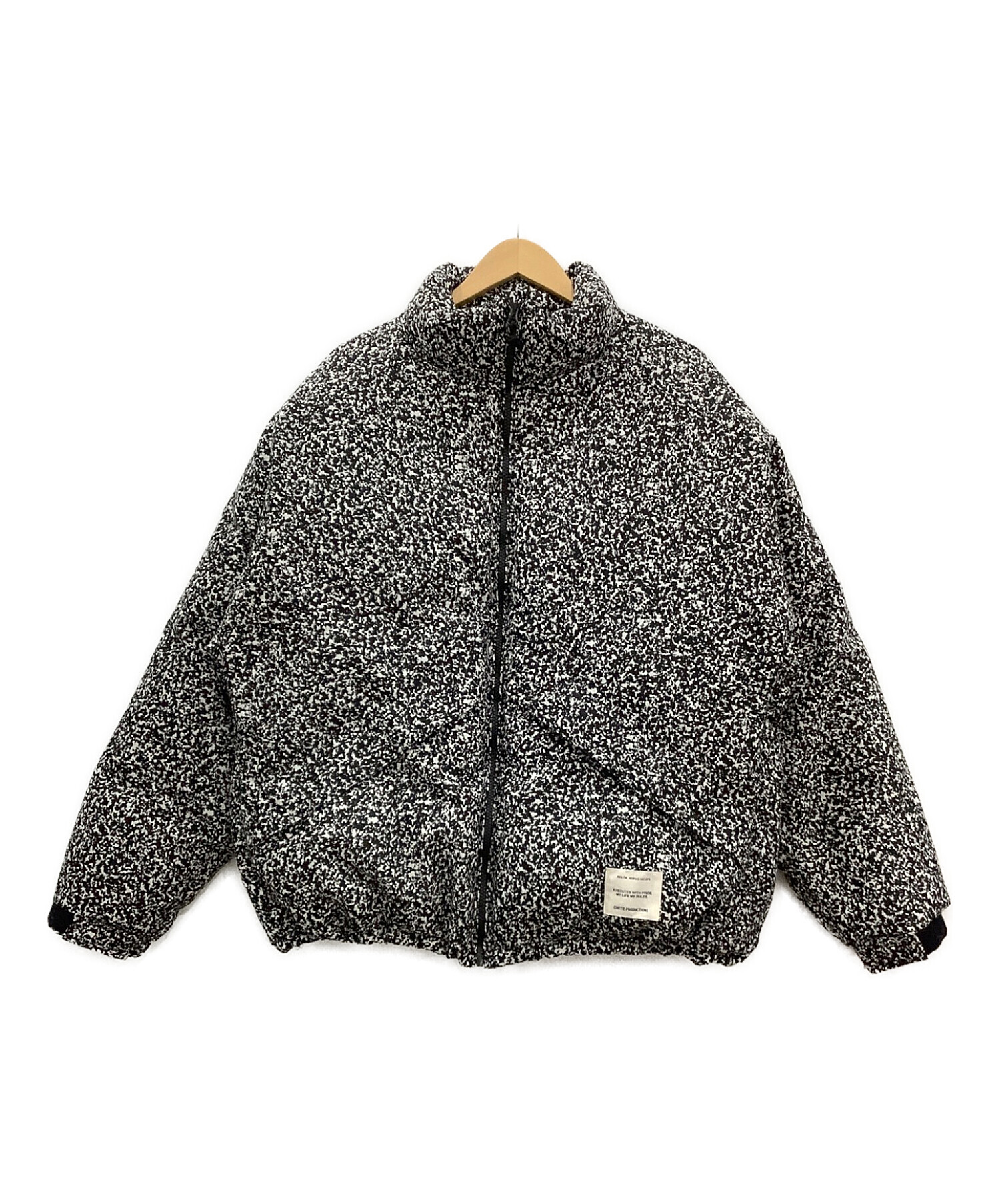 中古・古着通販】COOTIE PRODUCTIONS (クーティープロダクツ) T/W Jacquard Down Jacket ブラック  サイズ:M｜ブランド・古着通販 トレファク公式【TREFAC FASHION】スマホサイト