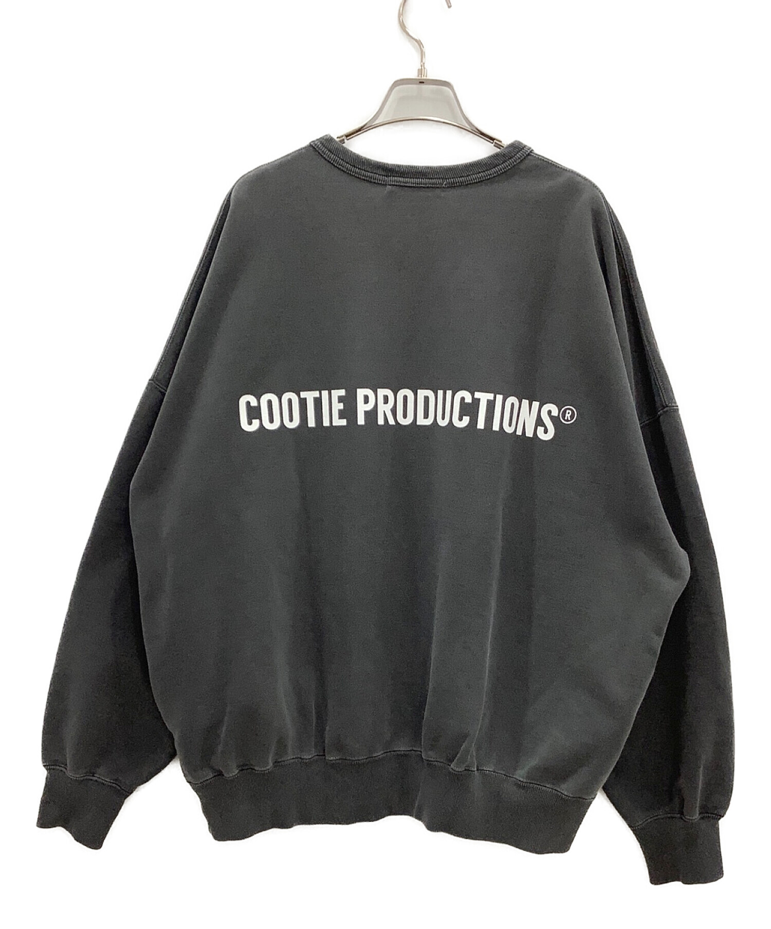 COOTIE PRODUCTIONS (クーティープロダクツ) Pigment Dyed Open End Yarn Sweat Crew グレー  サイズ:M
