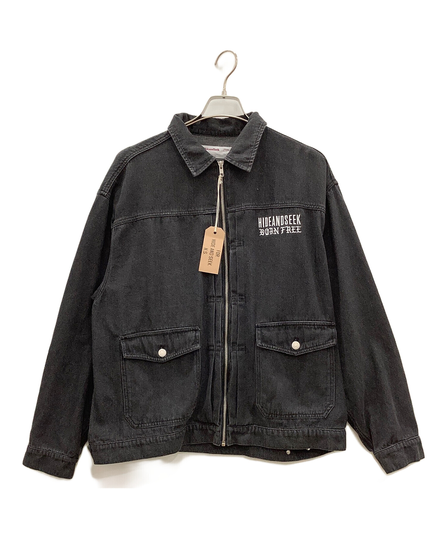 中古・古着通販】HIDE AND SEEK (ハイドアンドシーク) HIDE AND SEEK Denim Zip Jacket ブラック  サイズ:Lサイズ｜ブランド・古着通販 トレファク公式【TREFAC FASHION】スマホサイト