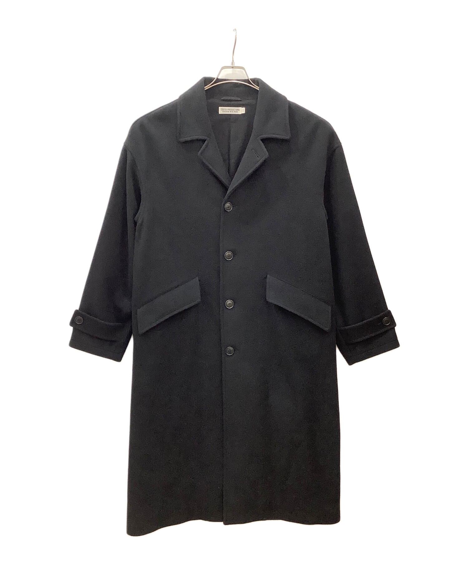 中古・古着通販】COOTIE PRODUCTIONS (クーティープロダクツ) Wool Mossa Chester Coat ブラック  サイズ:LARGE｜ブランド・古着通販 トレファク公式【TREFAC FASHION】スマホサイト