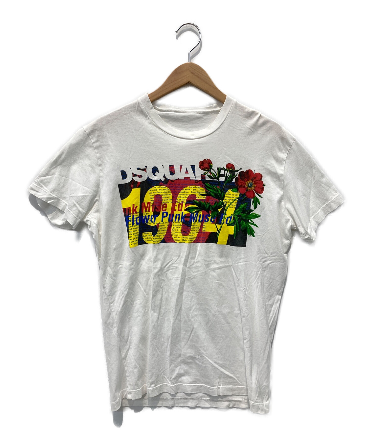 DSQUARED2 (ディースクエアード) 1964ボタニカルプリントTシャツ ホワイト サイズ:M