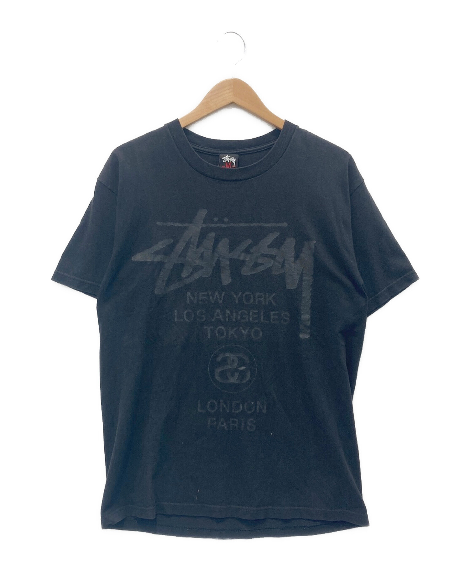 STUSSY ステューシー プリント Tシャツ ブラック M - Tシャツ