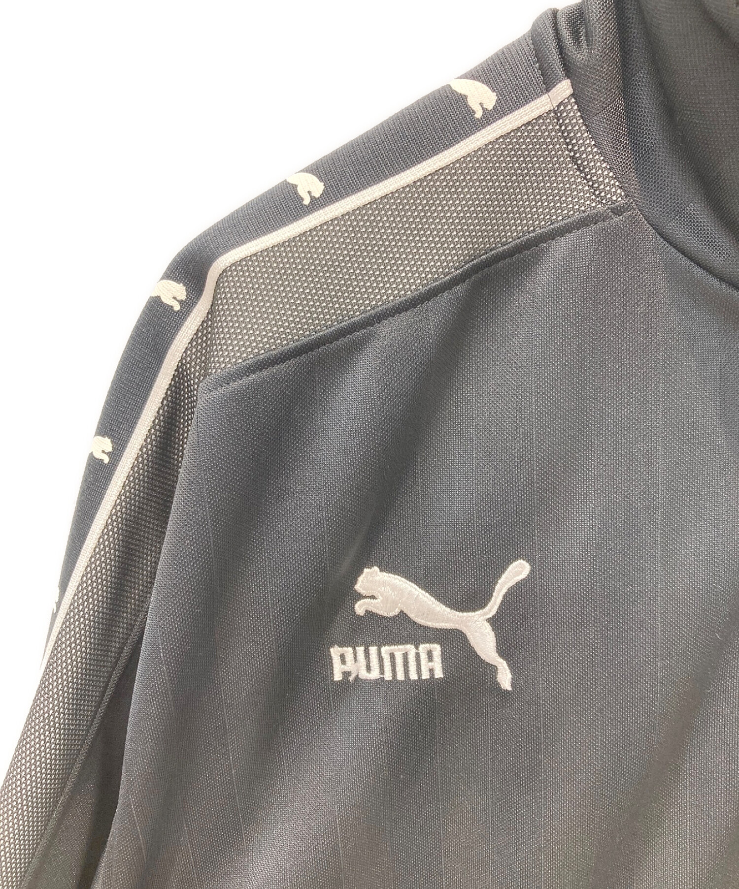 PUMA (プーマ) トラックジャケット ブラック×ホワイト サイズ:L-0
