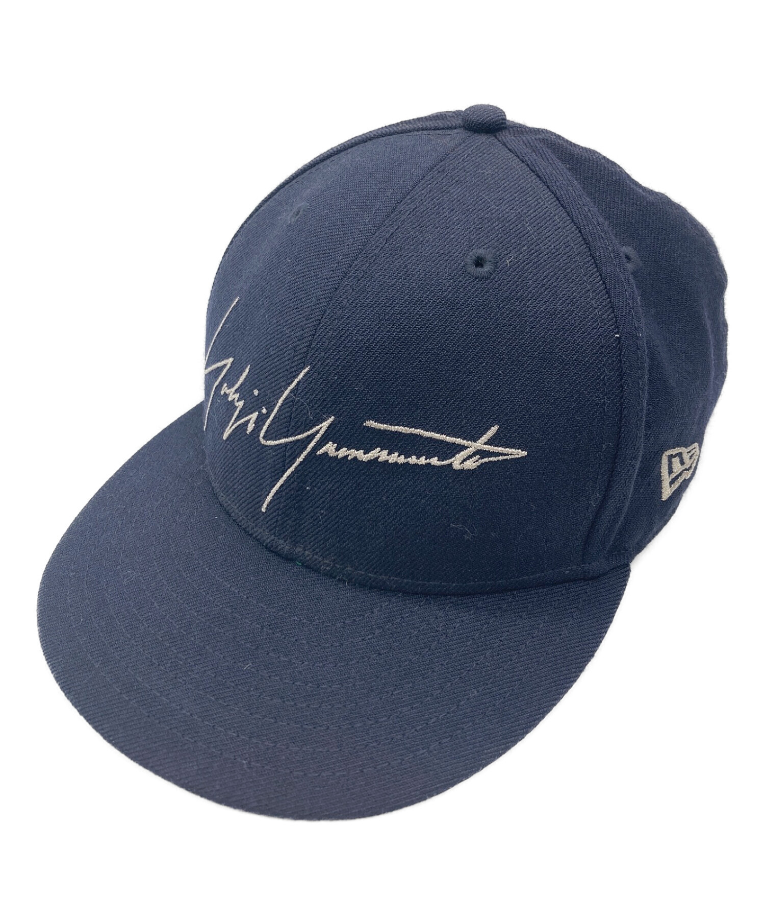 YOHJI YAMAMOTO × NEW ERA (ヨウジヤマモト × ニューエラ) ロゴキャップ ネイビー サイズ:7 1/4(57.7cm)